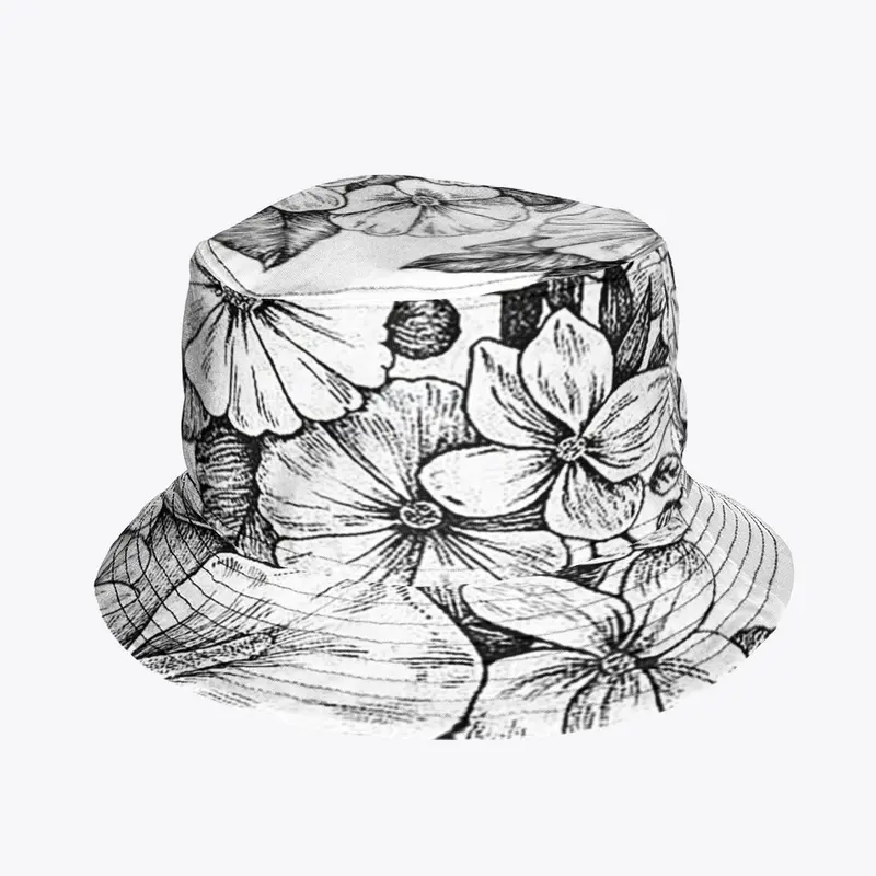 Flowers BW Drawing